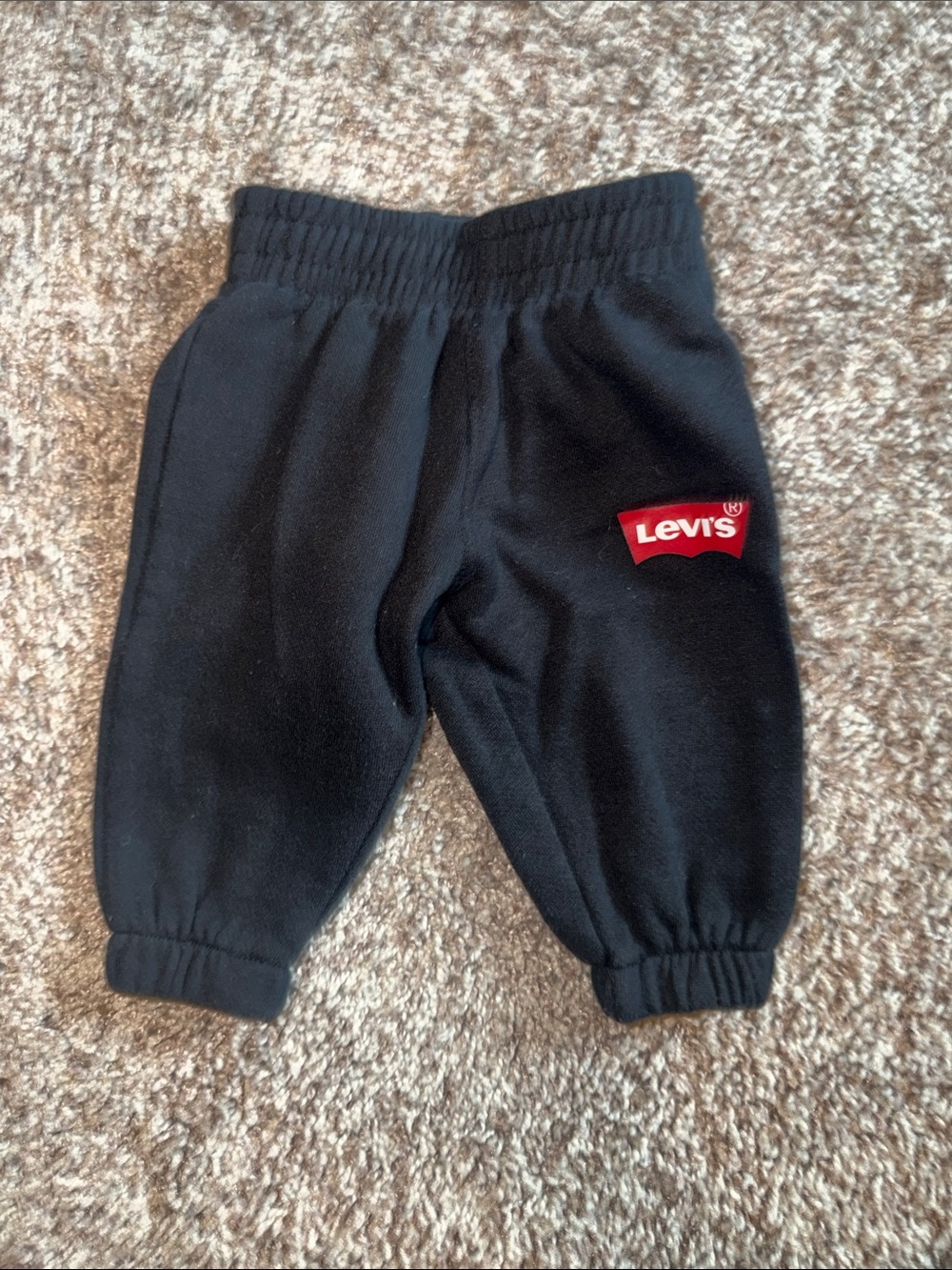 Levi's Black Jogger Pants with Red Logo Patch